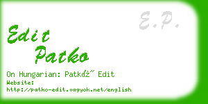 edit patko business card